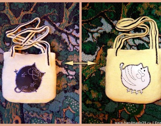 Вязаная сумка Кошачья асимметрия