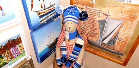 Вязаный зимний комплект для зайца