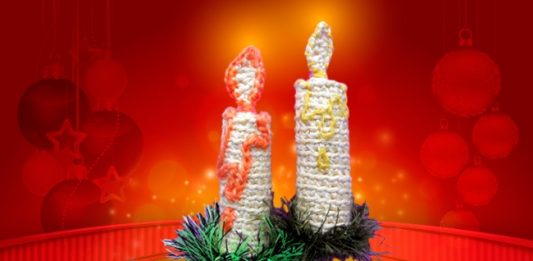 Вязаная игрушка Свеча