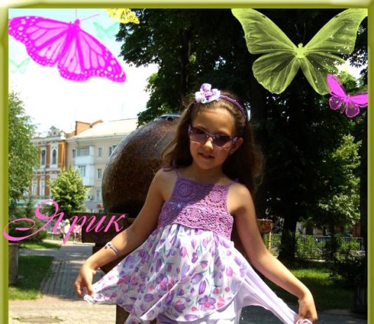 Туника крючком из мотивов