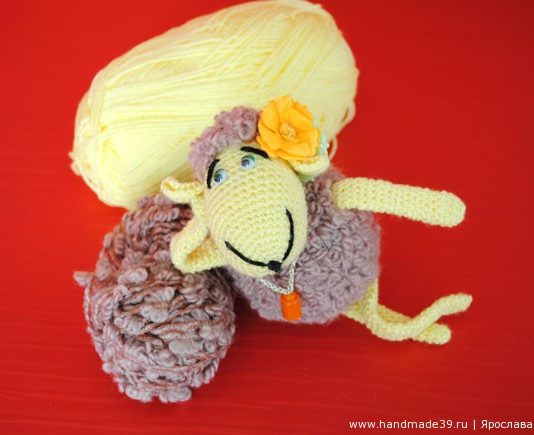 Вязанная крючком Овечка Бяша Вязаная Овечка