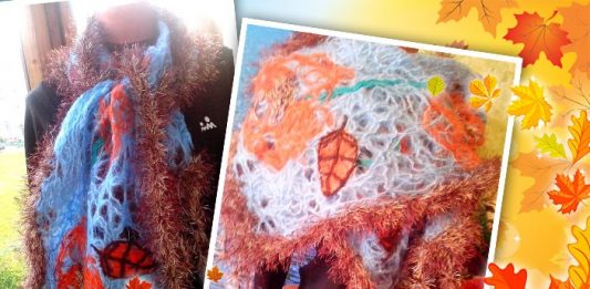 МК Осенний палантин Крейзи-вул Осенний палантин Крейзи-вул – мастер-класс