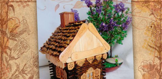 МК Шкатулка Домик в деревне