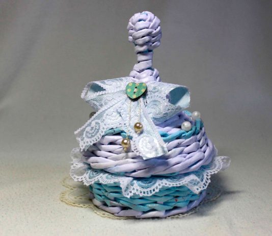 Мастер-класс «Плетённая из газет шкатулка в стиле шебби-шик»