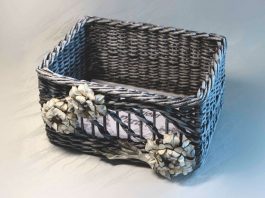 Плетённый винтажный короб из бумажных трубочек – мастер-класс