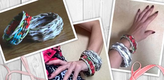 Браслет, плетённый из бумажных трубочек – мастер-класс.