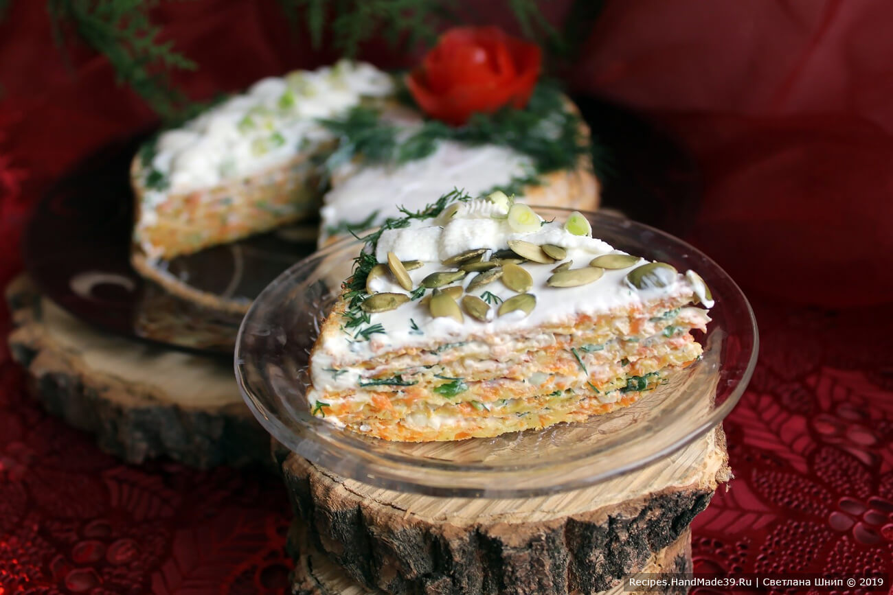 Закусочный торт из тыквы – пошаговый кулинарный рецепт с фото