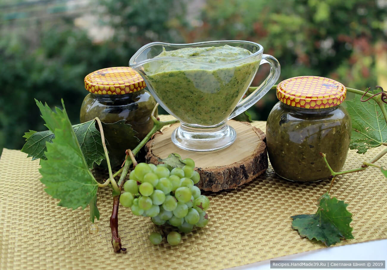 Зелёный ткемали – пошаговый кулинарный рецепт с фото