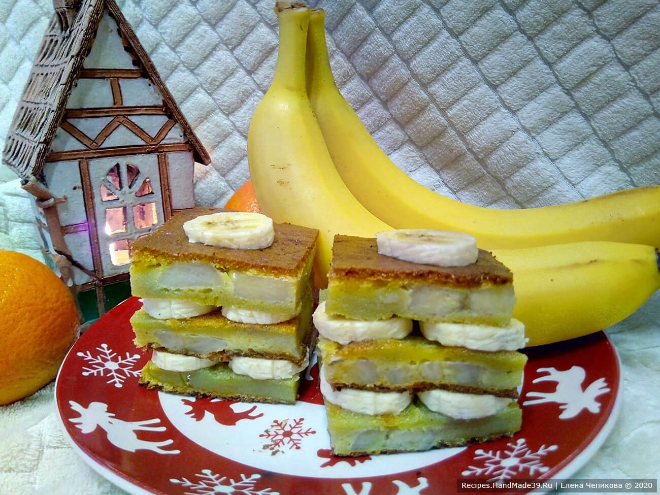 Шарлотка с бананами – пошаговый кулинарный рецепт с фото