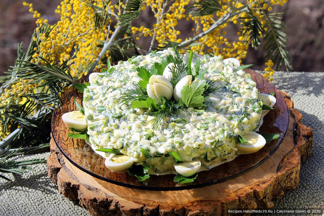 Салат с черемшой – пошаговый кулинарный рецепт с фото