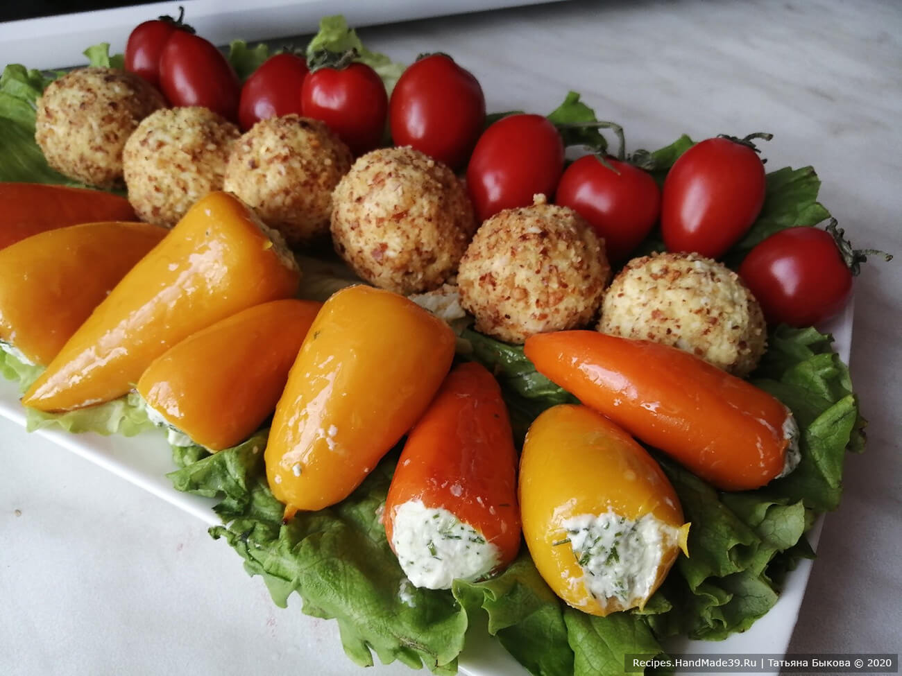 Мини-перцы, фаршированные творожным сыром и маринованные в острой заливке – пошаговый рецепт с фото