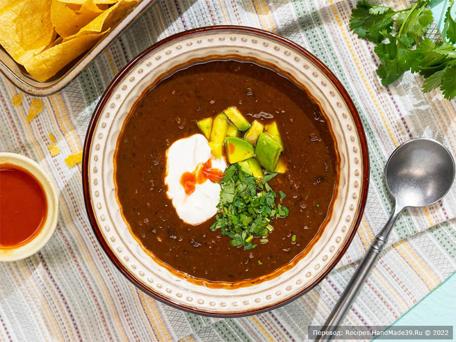 Суп из чёрной фасоли – пошаговый кулинарный рецепт с видео