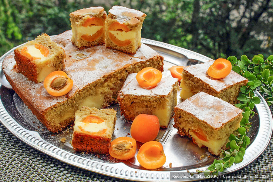 Абрикосовый пирог – пошаговый кулинарный рецепт с фото