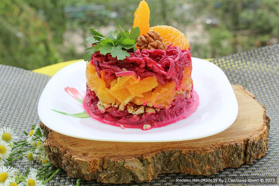 Свекольный салат с апельсином – пошаговый кулинарный рецепт с фото