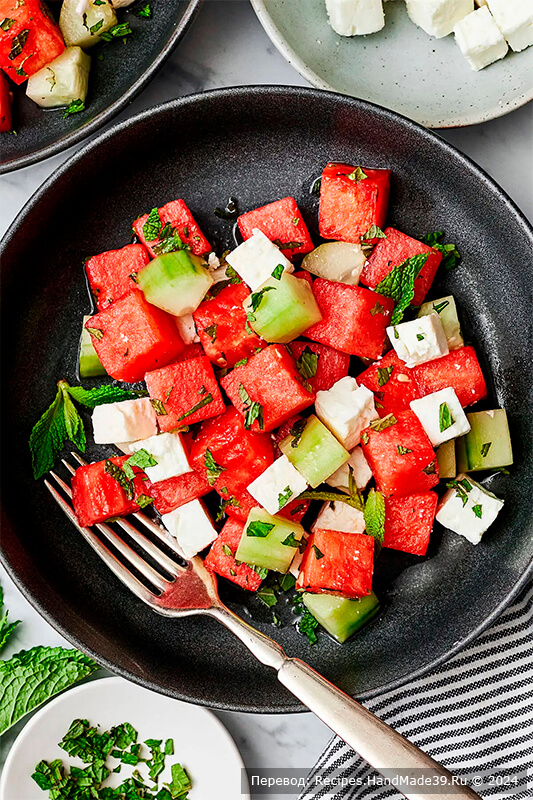 Салат из арбуза – пошаговый кулинарный рецепт с фото